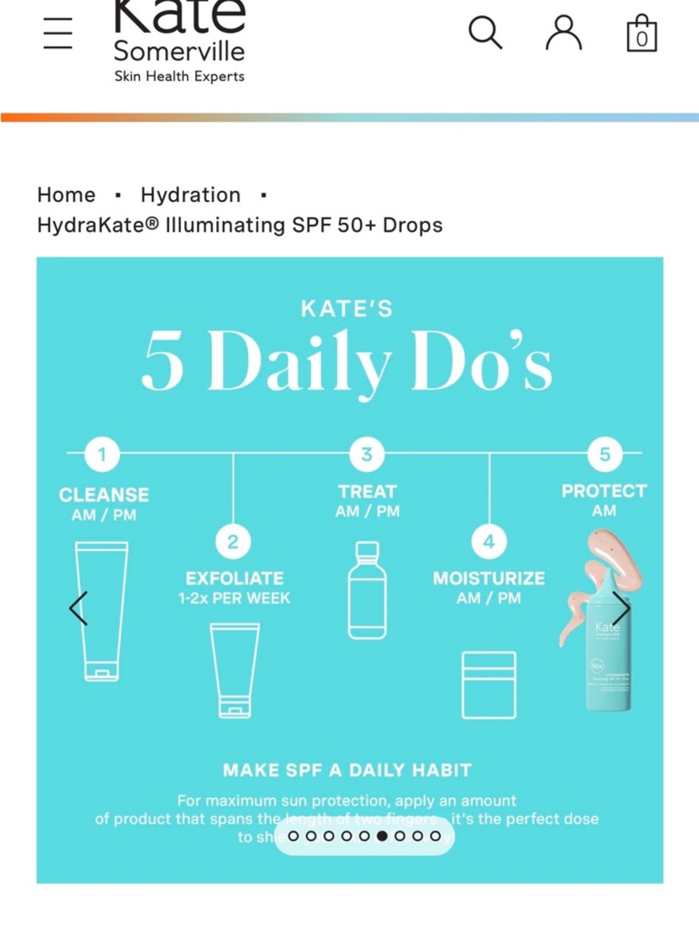 Kate Somerville Hydrakate Illuminating SPF 50+ Drops - NIB - Picture 10 of 12